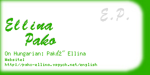 ellina pako business card